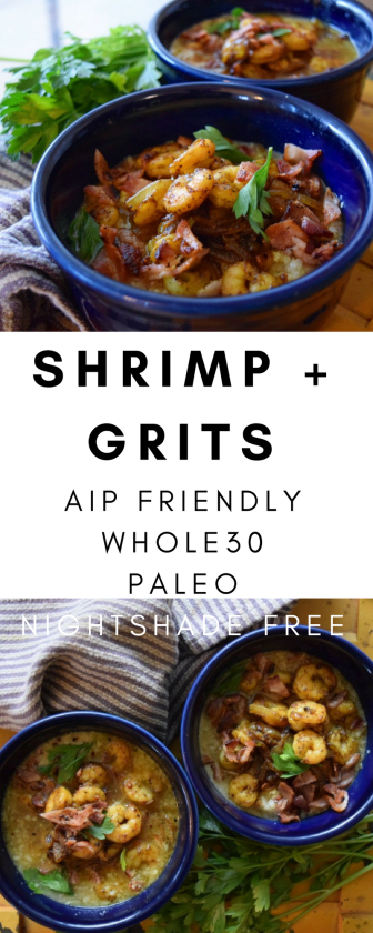 Shrimp + Grits (Paleo, Whole30, AIP)