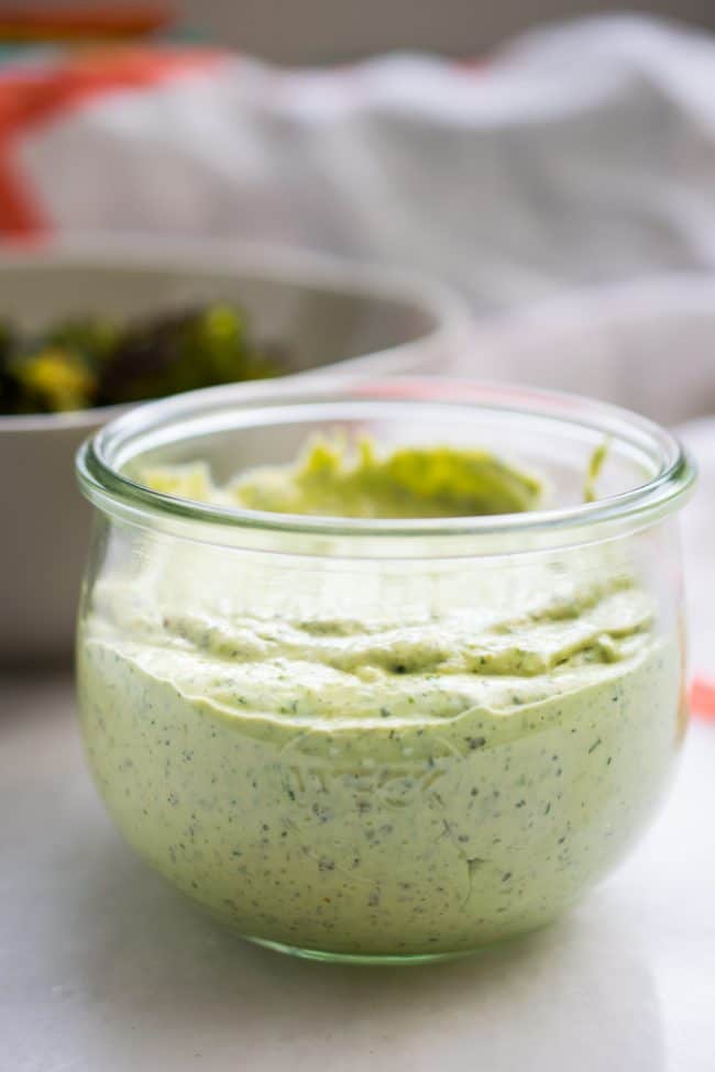 keto condiment as a dip for roasted veggies