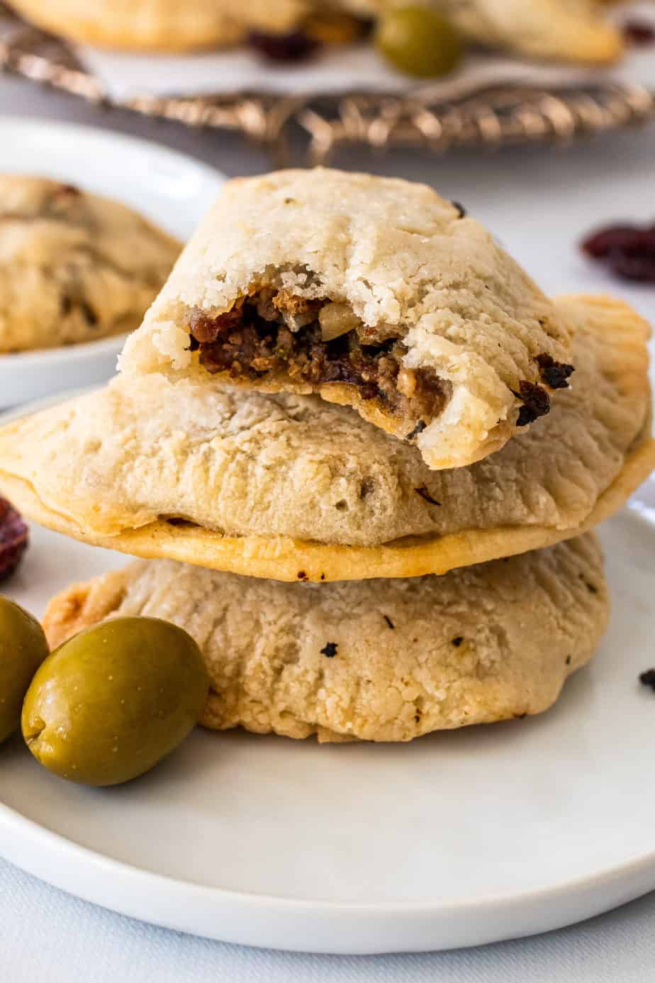 stacked paleo empanadas filled with ground beef