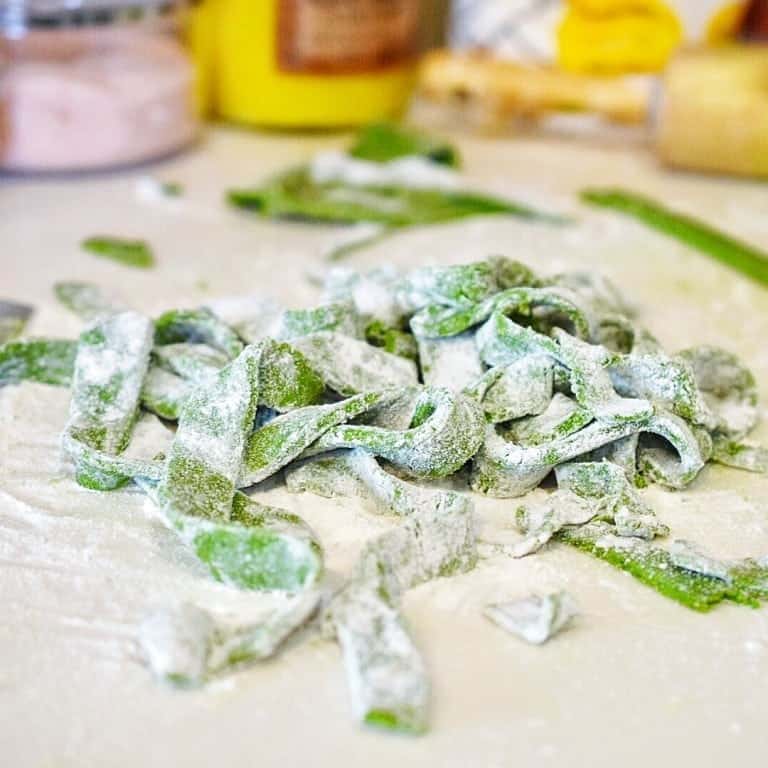 homemade handmade cassava flour pasta