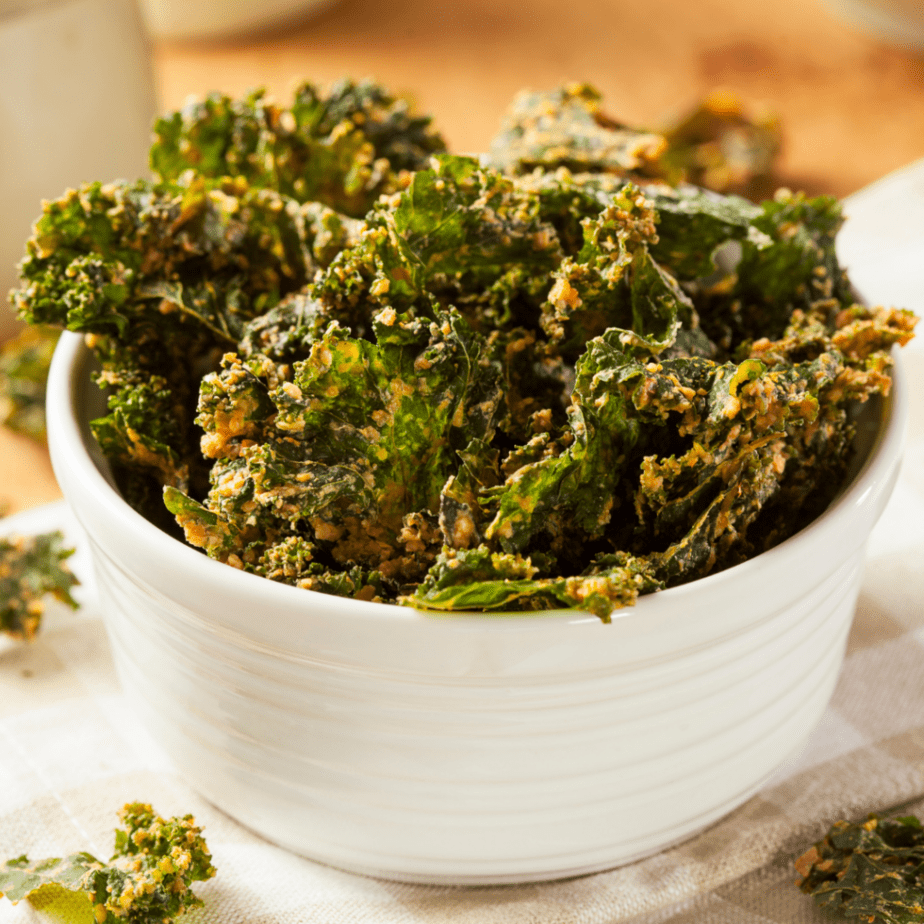toasted coconut kale chips