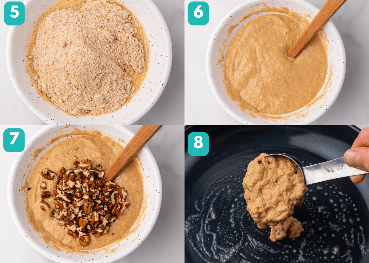 step by step paleo pumpkin spice pancakes