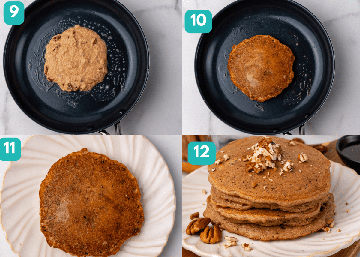 step by step paleo pumpkin spice pancakes