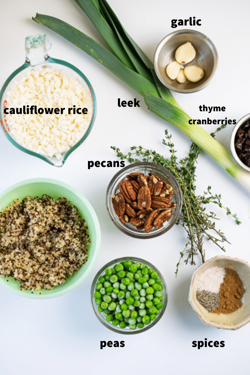 quinoa pecan ingredients 