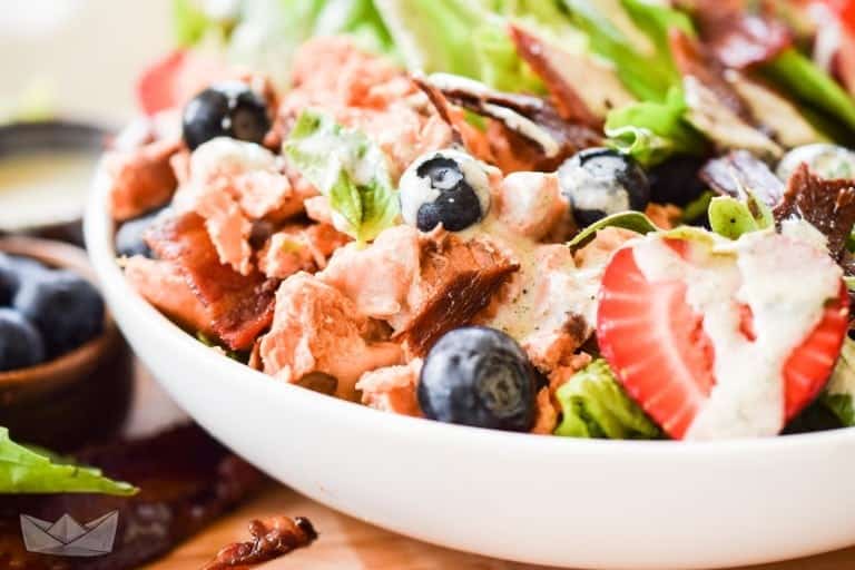 bacon salmon salad 