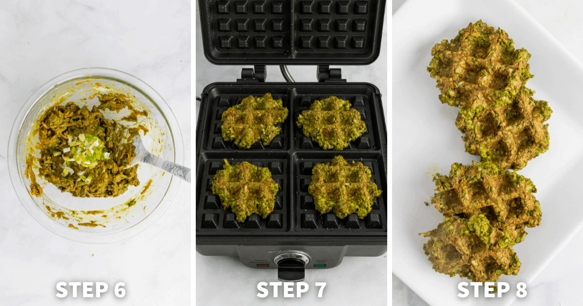 sweet potato waffles steps 6-8