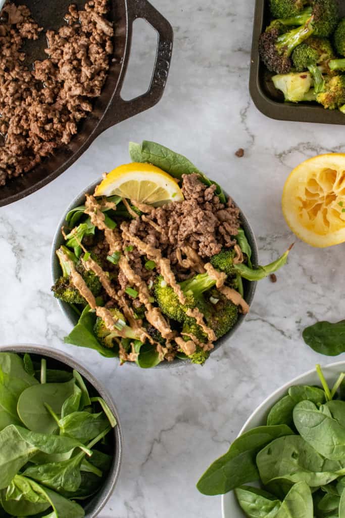 paleo beef and broccoli bowls