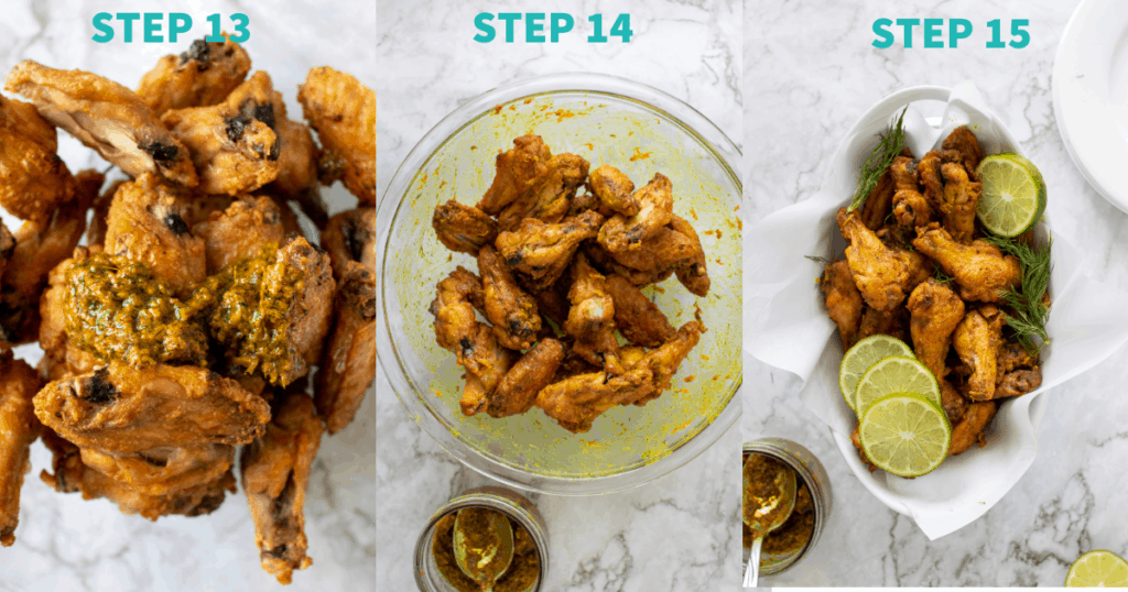 making ginger lime wings