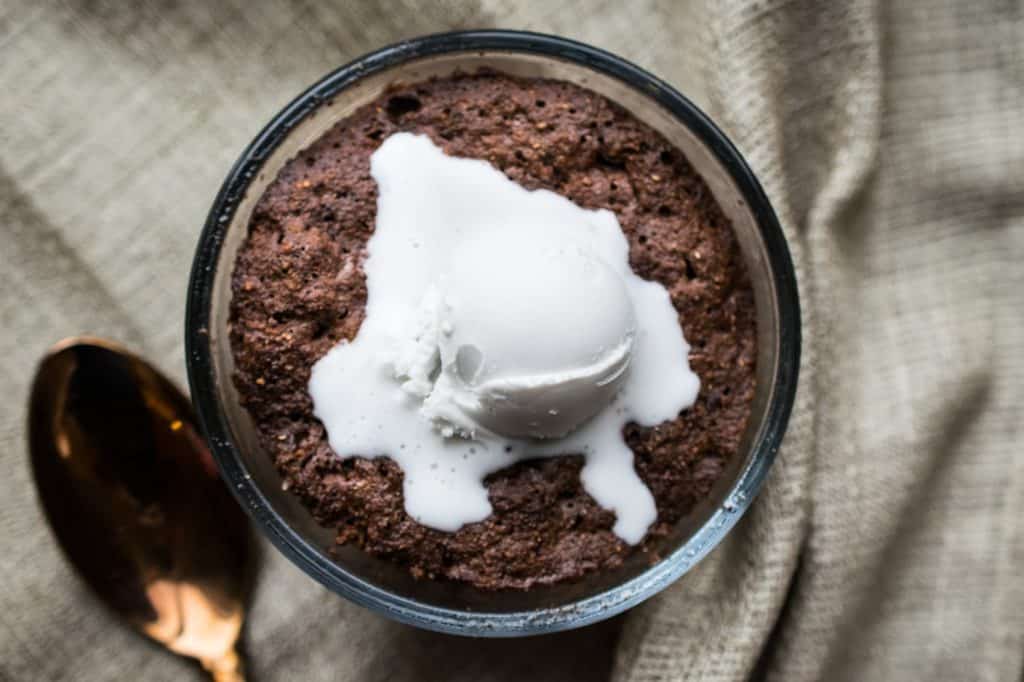 Chocolate Keto Mug Cake (Paleo, Dairy Free, Nut Free)