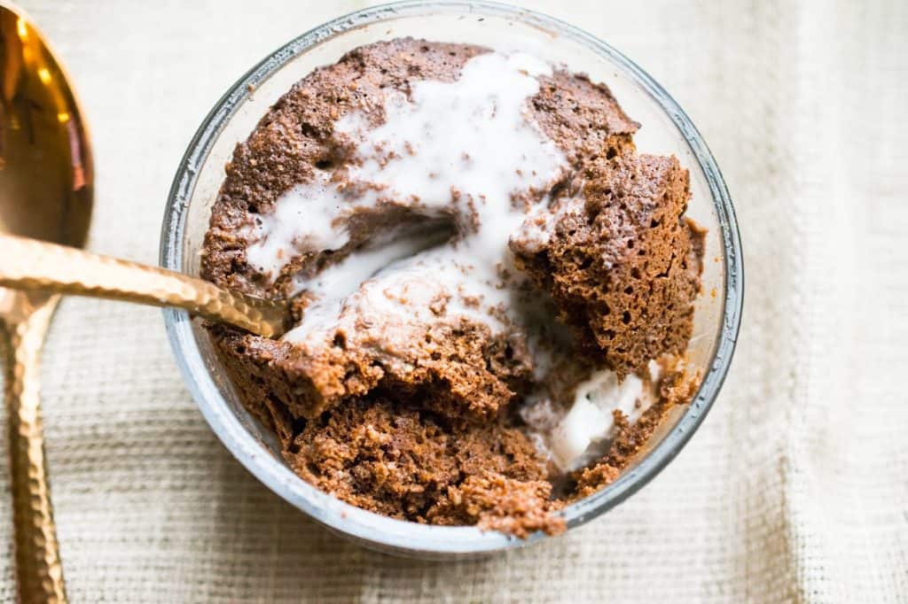 Chocolate Keto Mug Cake (Paleo, Dairy Free, Nut Free)