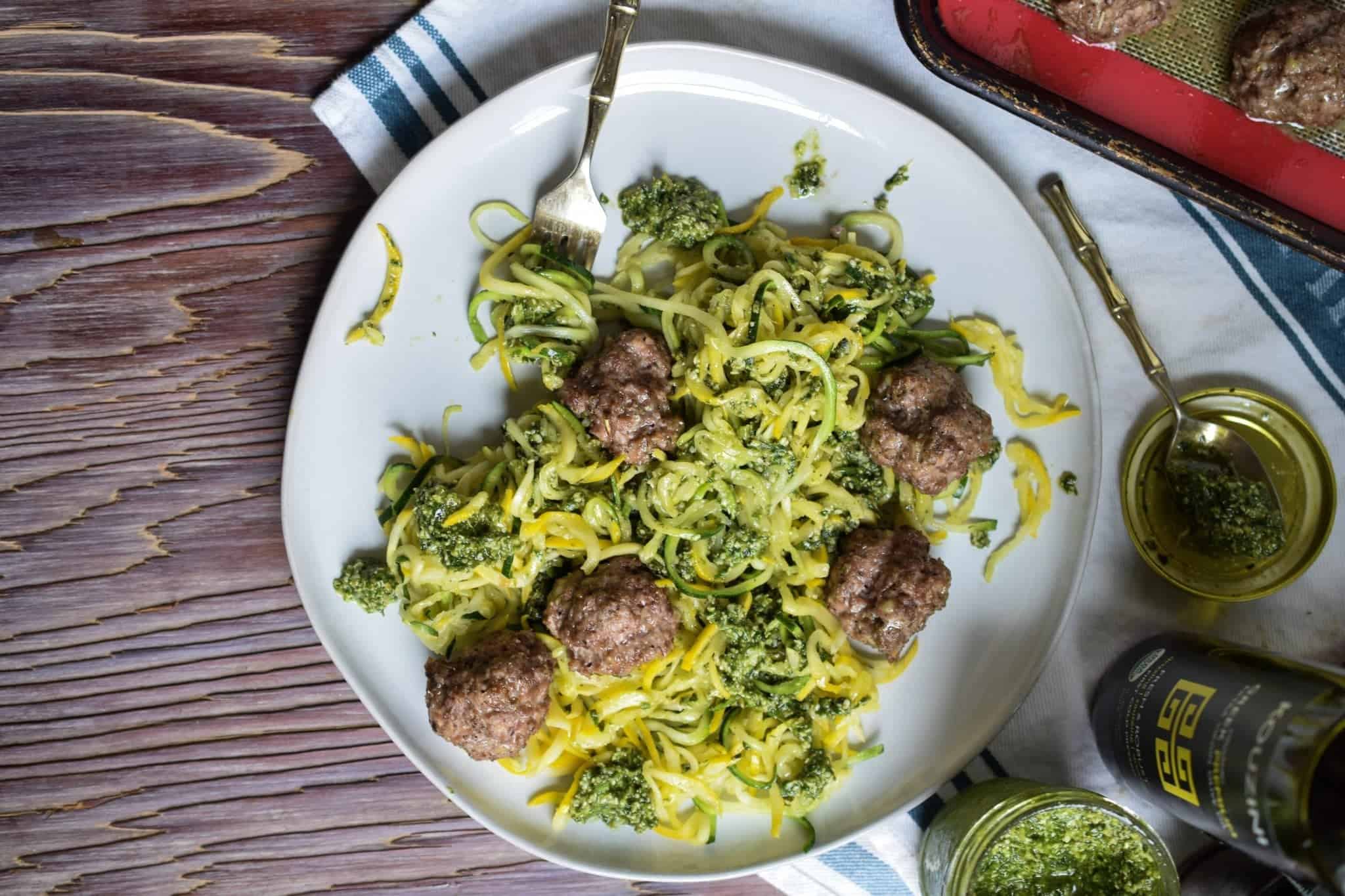 whole30 meatballs and spaghetti 