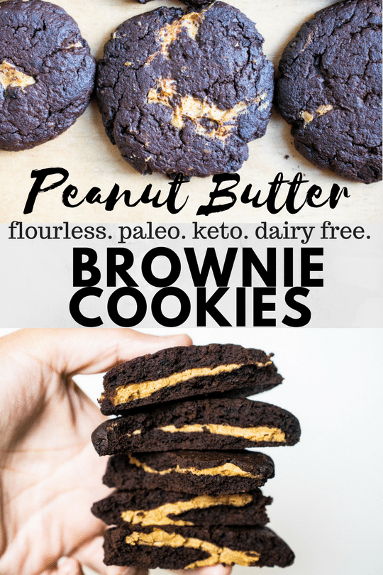 Peanut Butter Brownie Cookies (Keto, Paleo, Flourless)