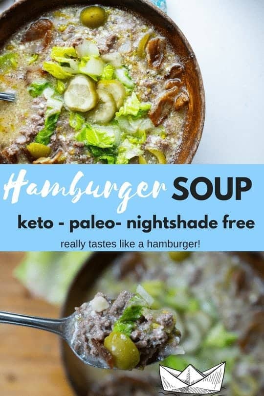 Keto hamburger soup