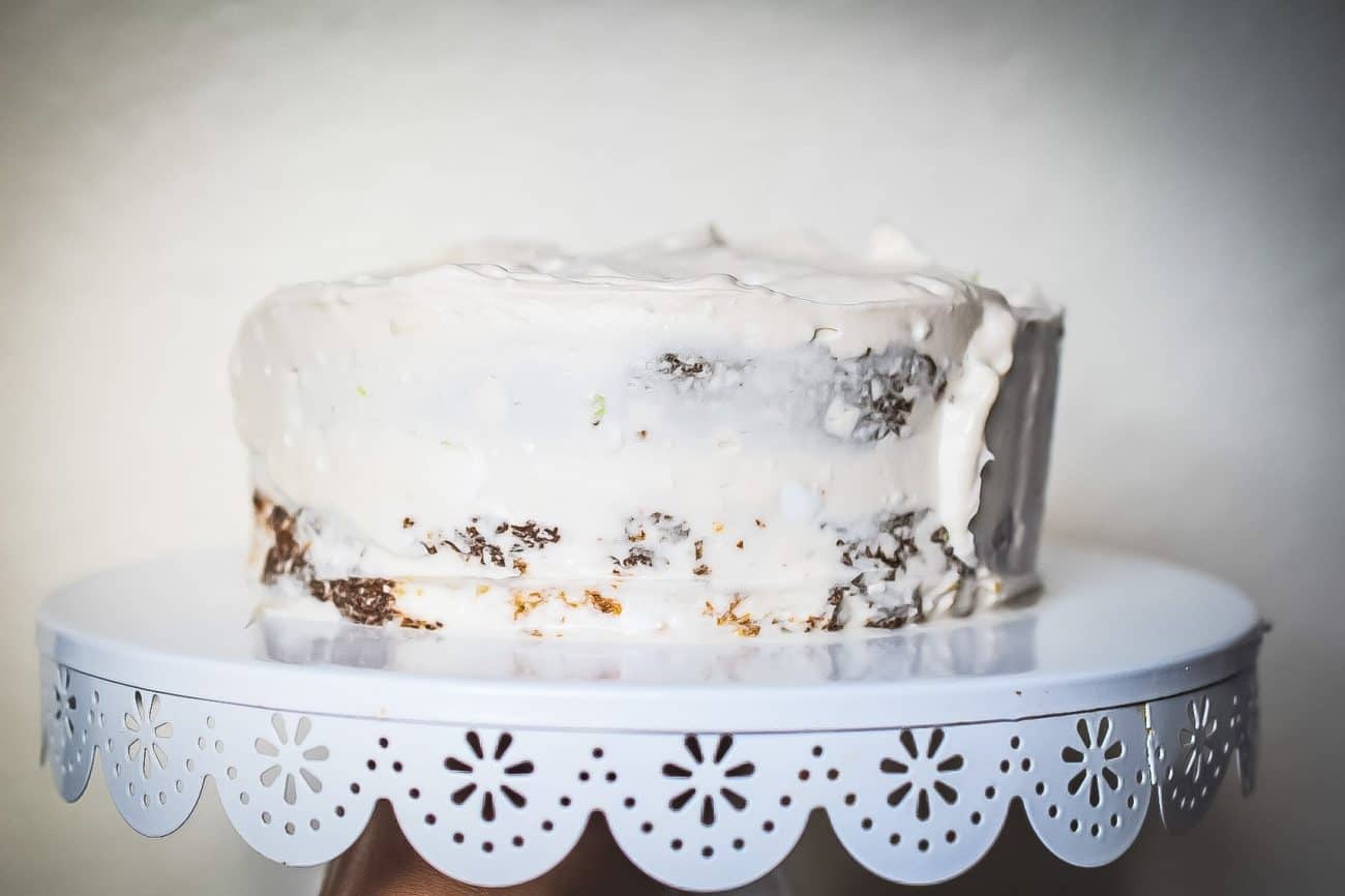Dairy Free Keto Cake Coconut Lime (Paleo, Nut Free)