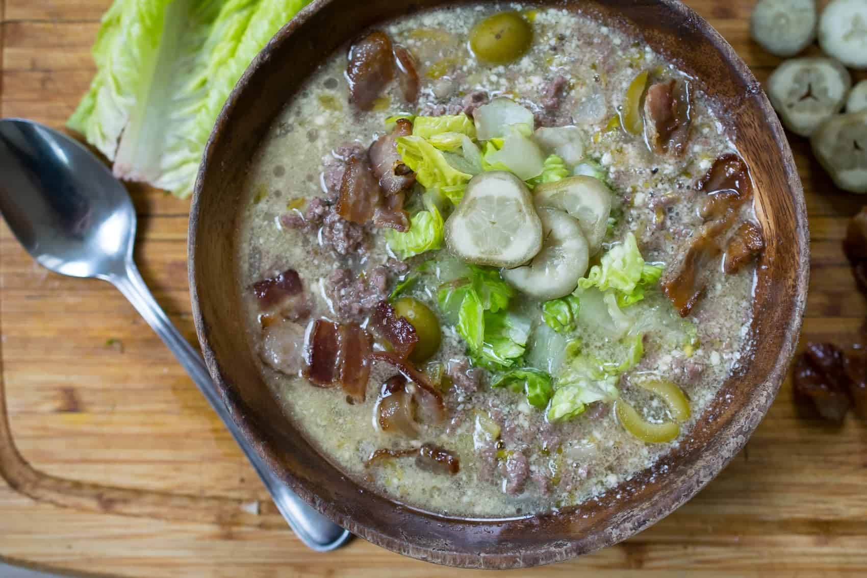 KETO HAMBURGER SOUP