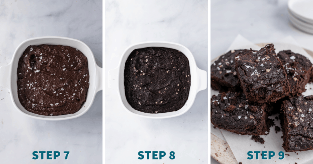 Step by step directions for Keto Fudge Brownies.