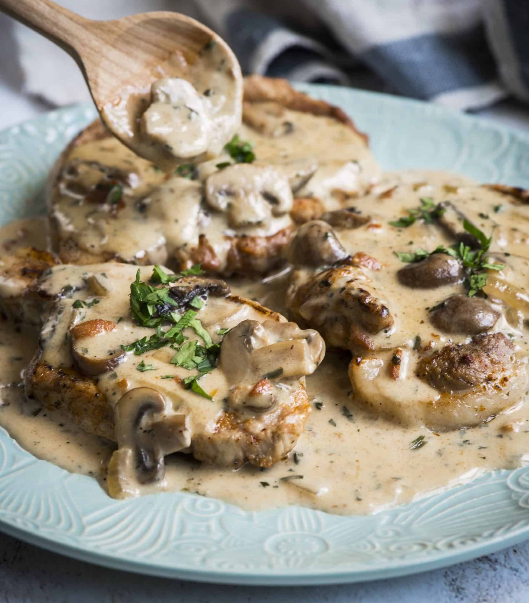 Smothered Pork Chops Keto Dairy Free Option The Castaway Kitchen