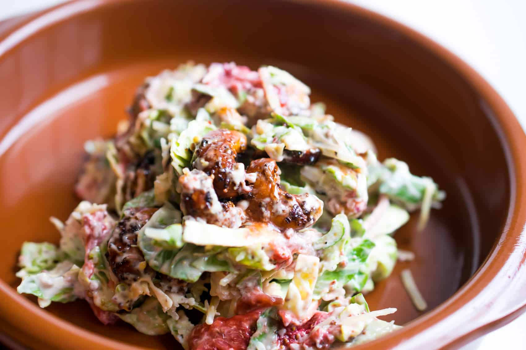 shaved brussel sprout salad