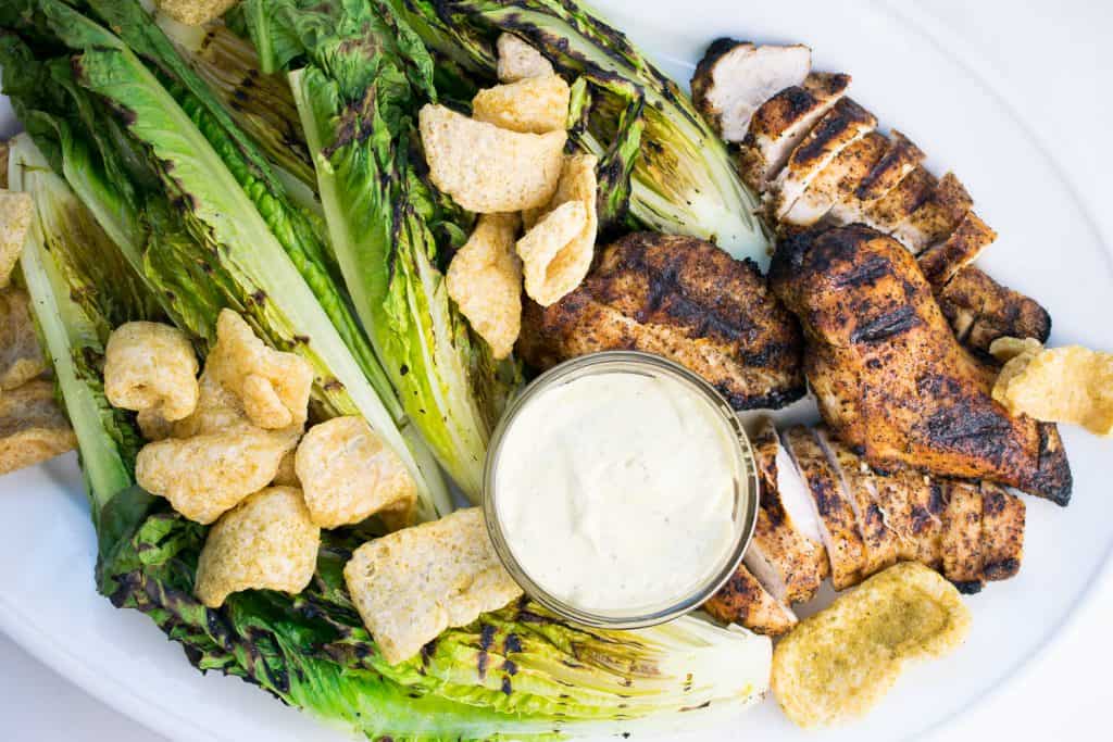 Grilled Chicken Caesar Salad (Dairy Free, Paleo, Keto)