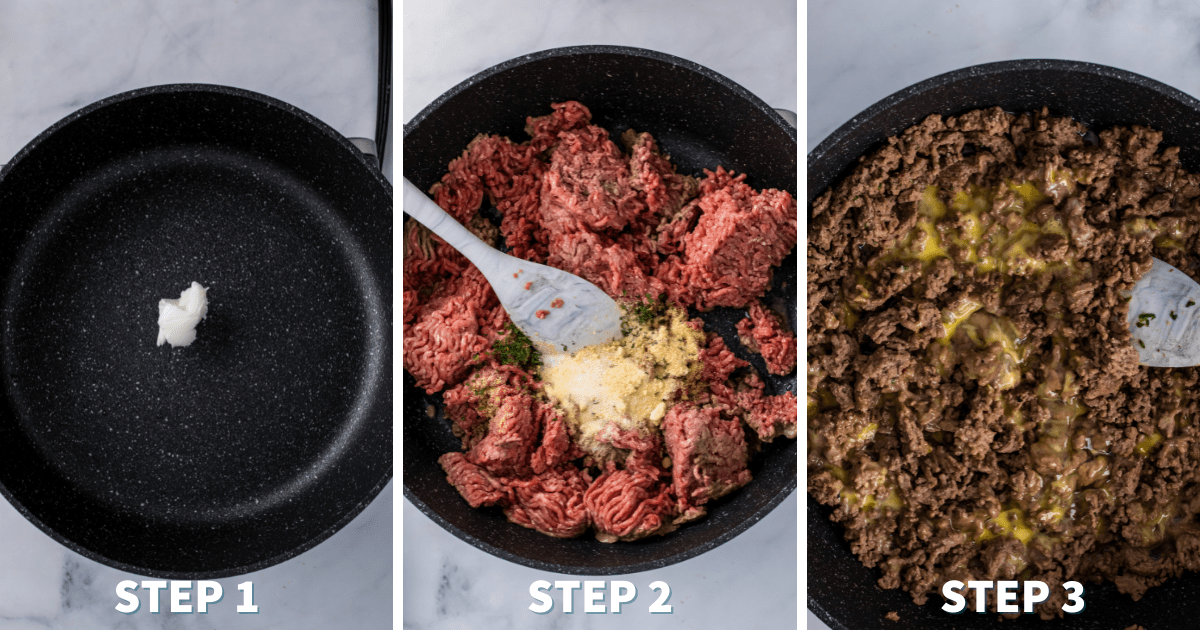 Step by Step directions for Beef and Broccoli Skillet Casserole