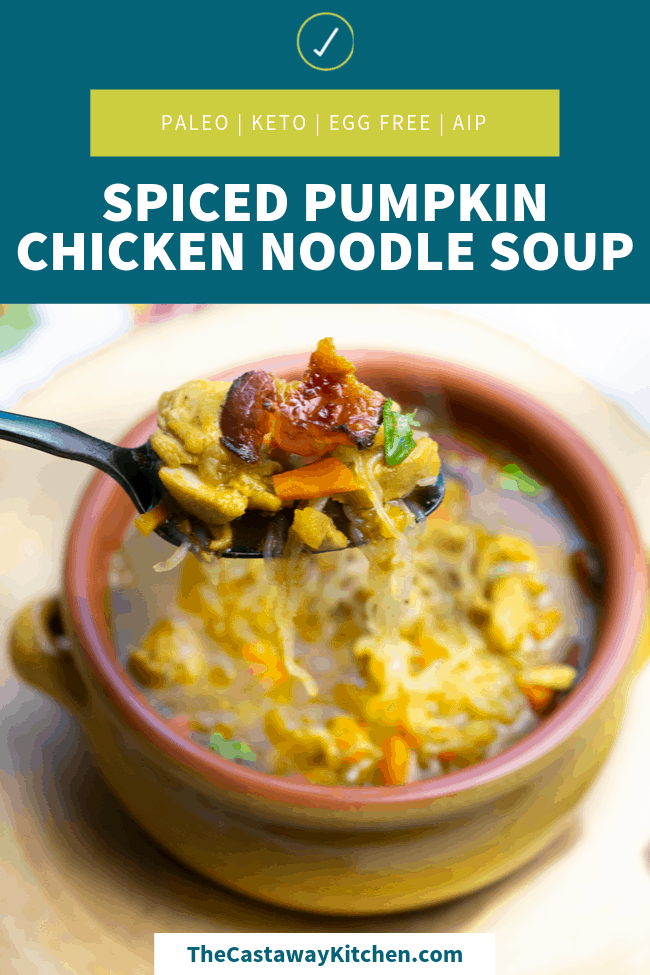 Spiced Pumpkin Chicken Noodle Soup | The Castaway Kitchen
