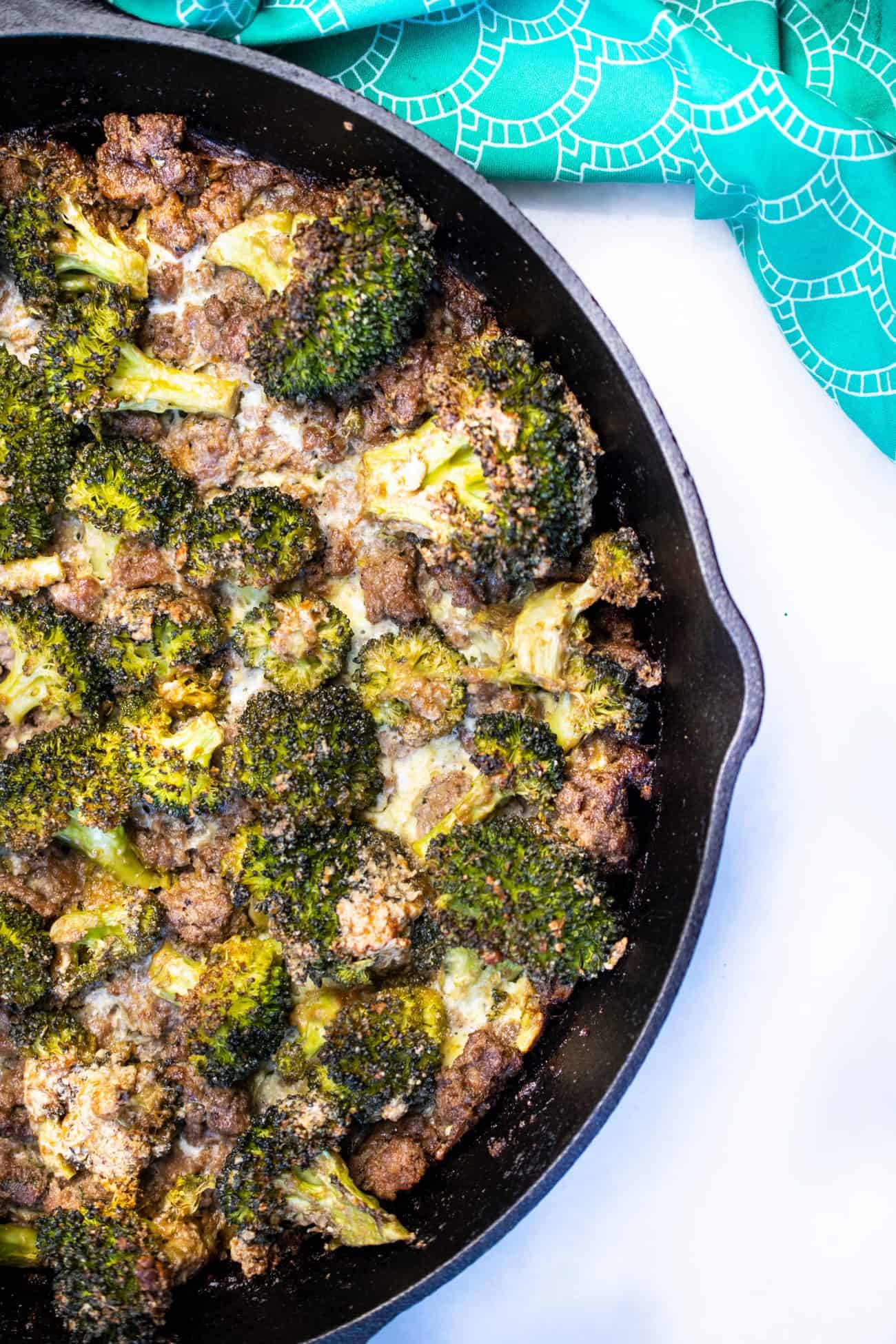 Beef and Broccoli Skillet Casserole (Whole30, Paleo, Keto)