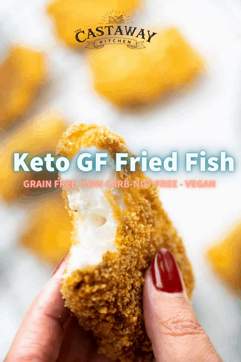 Keto Fried Fish: Pork Panko Crusted Halibut (nut free, paleo)