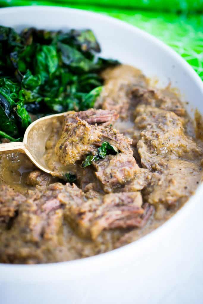 Shredded Beef with Mushroom Gravy (Dairy Free, Nut Free, Coconut Free, Egg Free)