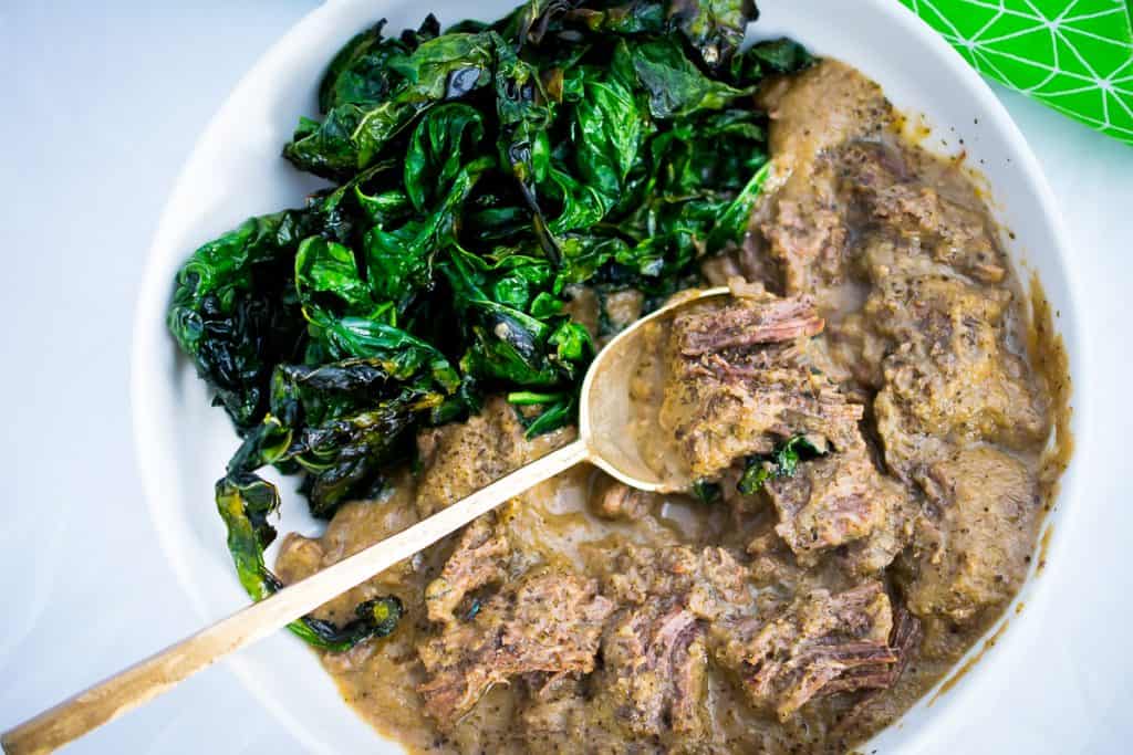 Shredded Beef with Mushroom Gravy (Dairy Free, Nut Free, Coconut Free, Egg Free)