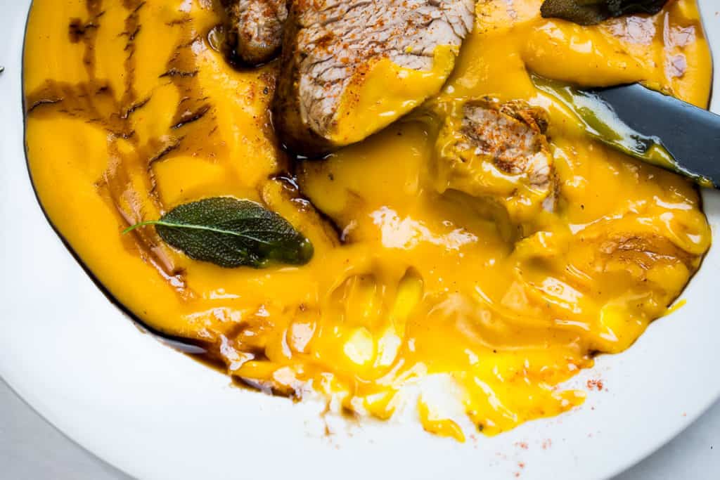 Sazón Pork Loin With Yuca Butternut Puree The Castaway Kitchen Paleo