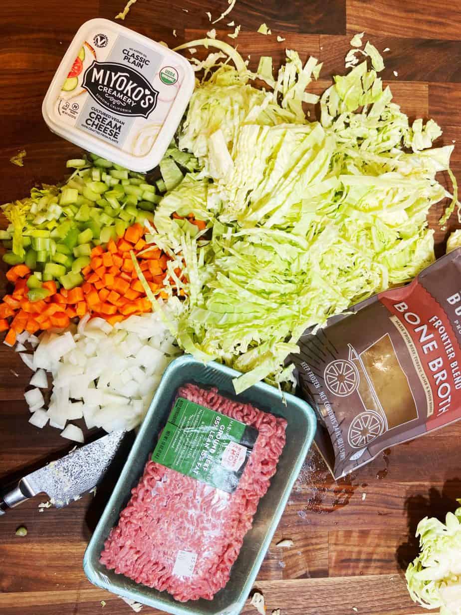 Creamy Beef and Cabbage Soup (dairy free, keto, paleo)