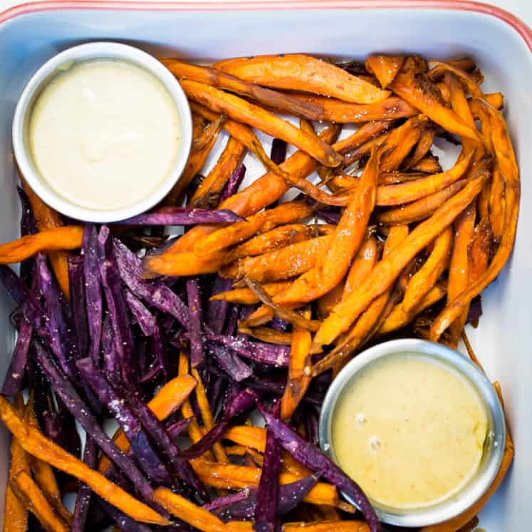 Crispy Sweet Potato Fries With Honey Mustard Sauce