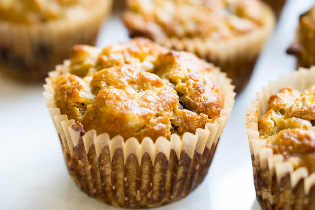 Sugar Free Banana Nut Muffins (gluten free, dairy free)
