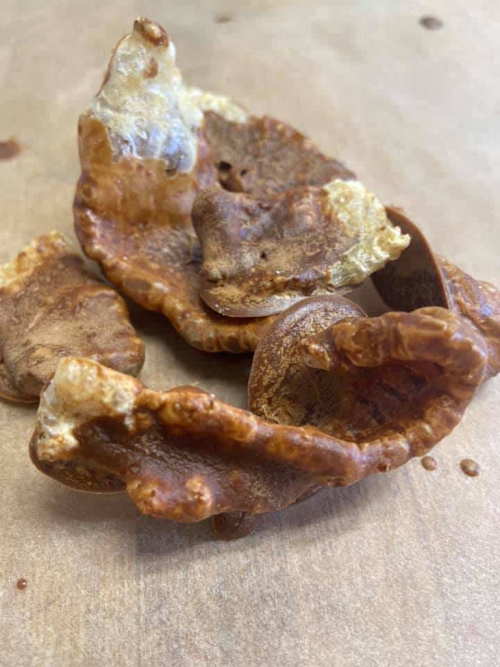 carob dipped pork rinds