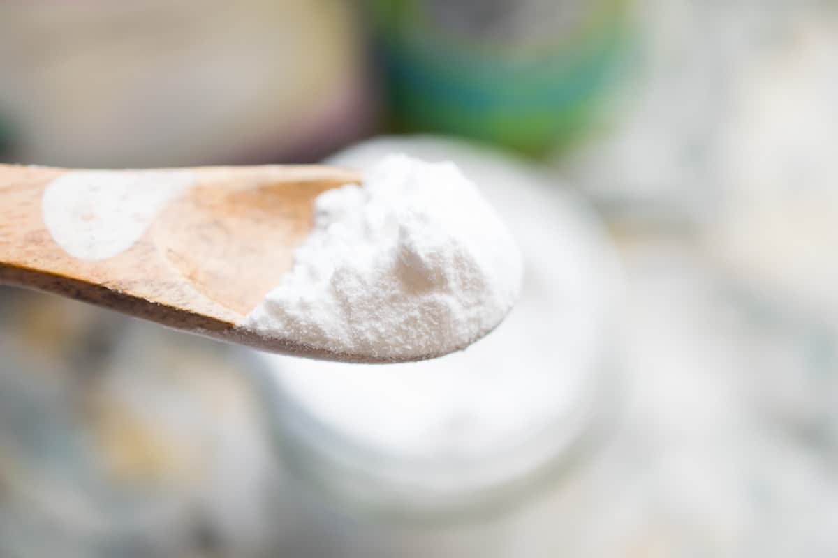 a wooden spoon with grain free aip baking powder 