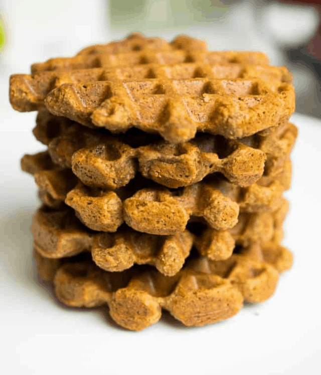 A stack of five Crispy AIP Waffles.