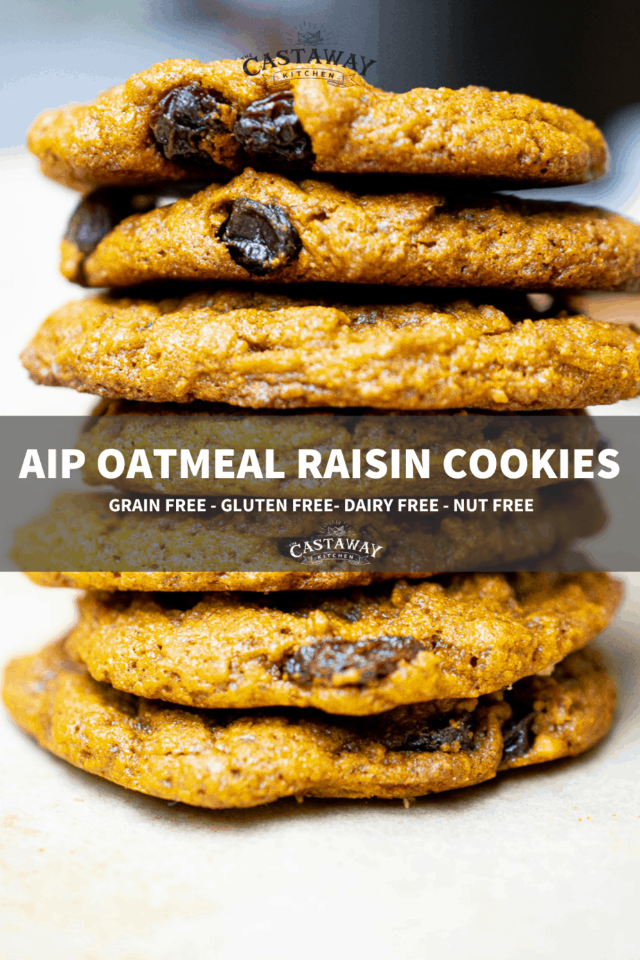 AIP Oatmeal Raisin Cookies (grain free, paleo, gluten free)