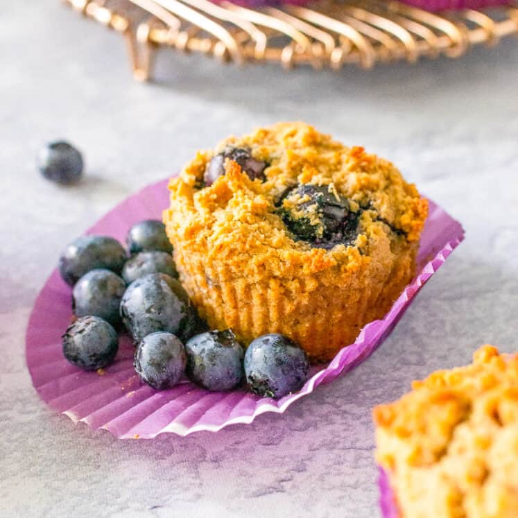 coconut flour blueberry muffins