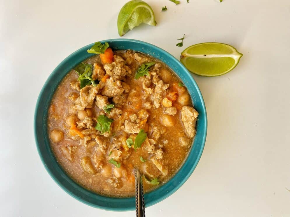 Turkey & Garbanzo Soup (Instant Pot, GlutenFree, Caribbean)