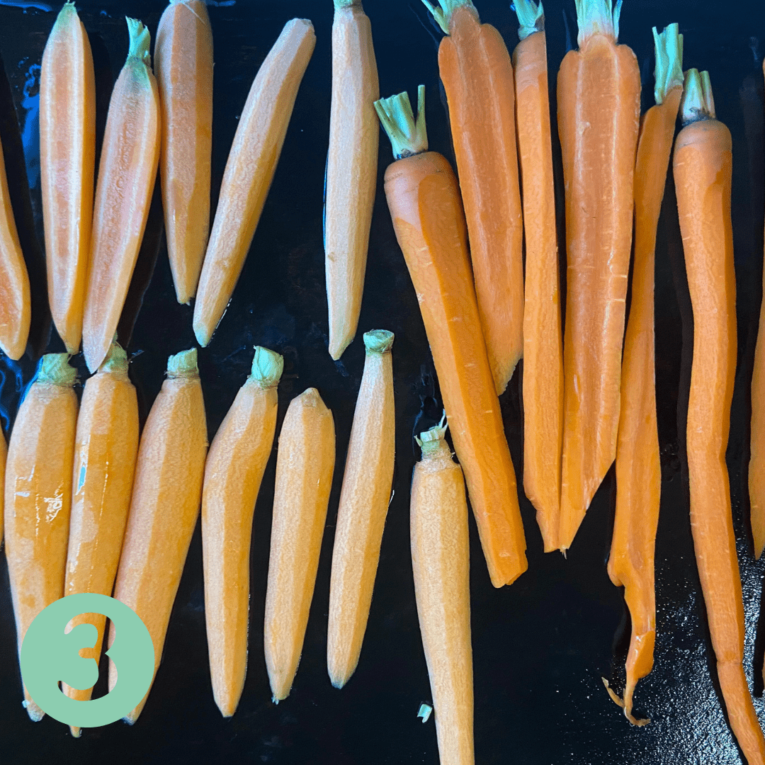 carrots on a sheet pan