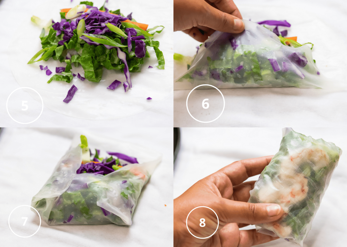 step by step rolling spring rolls 