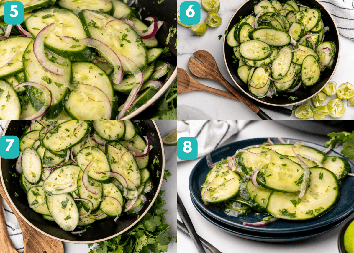 cucumber salad steps 5-8