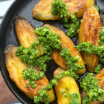 green onion sauce plantains