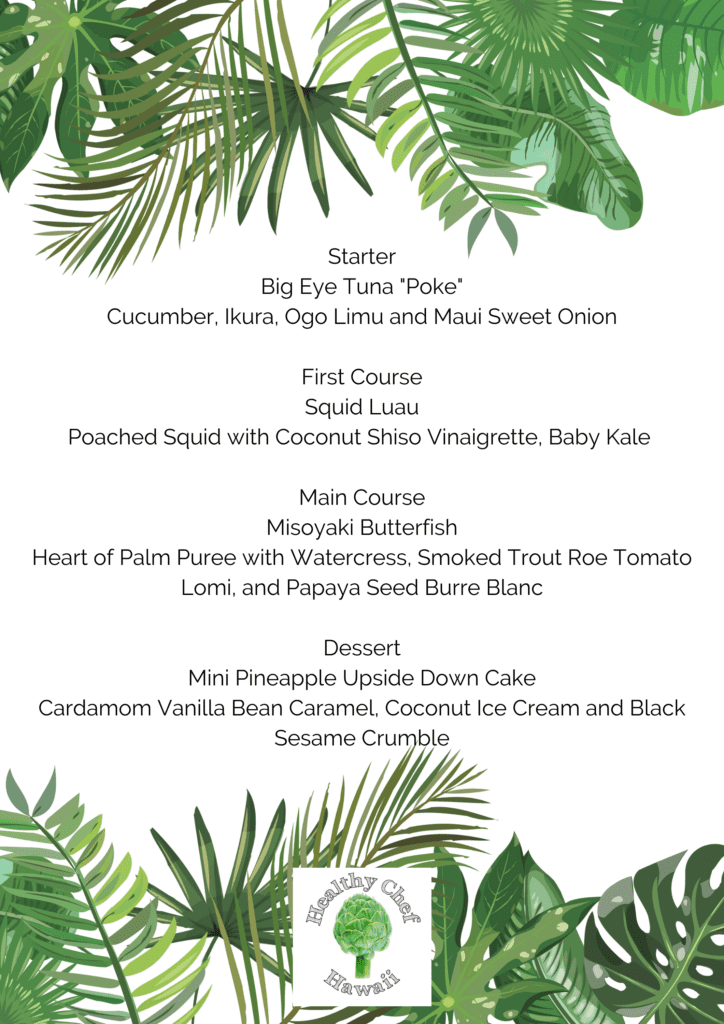 oahu private chef luau menu fine dining